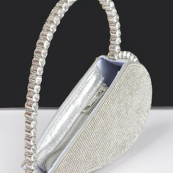 Heart Shape Rhinestone Bag - Picture 2 of 3